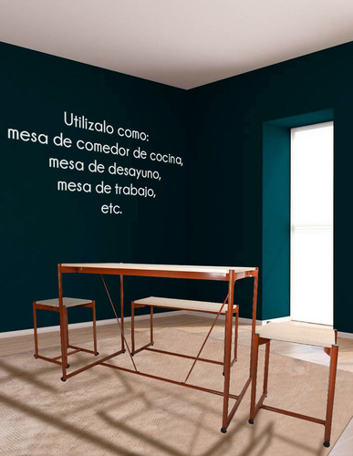 Juego De Comedor Moderno 4 Piezas Con Mesa 2 Sillas Y Banca Color Café Diseño de la tela de las sillas Madera