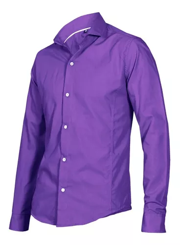 Camisa Violeta Hombre MercadoLibre 📦