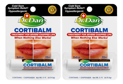 Balsamo Labial Dr. Dan's Cortibalm - Paquete De 2 - Para Lab