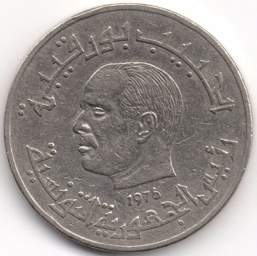 Túnez Medio Dinar 1976