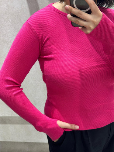 Sweater Basico Abertura Dedo Tejido En Bremer Proyecto Uno