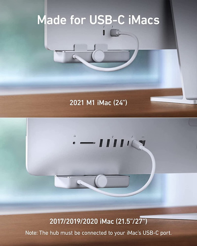 Imagen 5 de 9 de Hub Usb-c - Anker - 2 Port Usb-a 1 Usb-c 3.2 Sd/microsd iMac