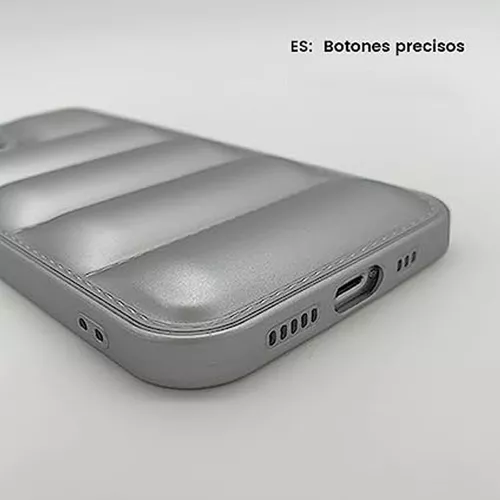 Funda Para iPhone 11 Puffer Tpu Silver Cubre Camara + Vidrio