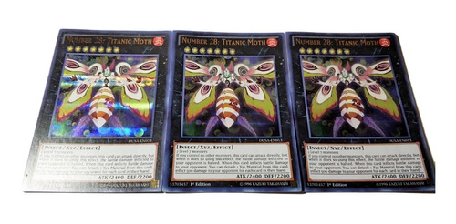 Yugioh  3x  Number 28: Titanic Moth Ultra Em Inglês 