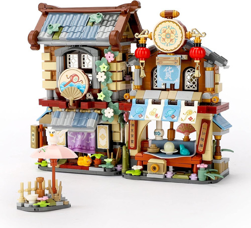 Qlt Chinese Street View Story Store Mini Building Blocks, Mo