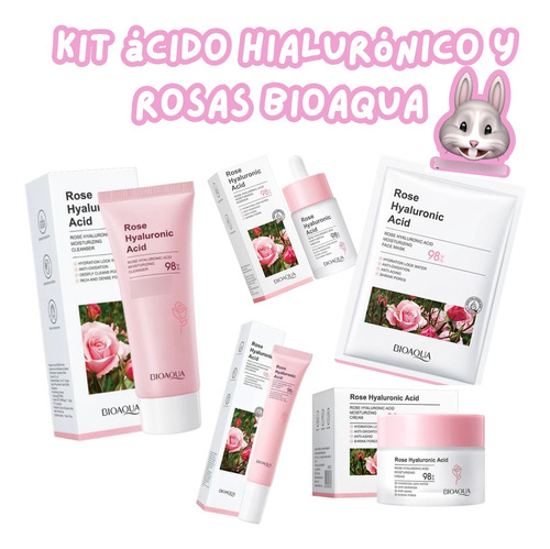 Kit Facial Ácido Hialurónico Y Rosas Bi - L a $7780