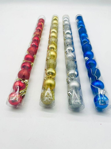Pack De 12 Esferas Bambalinas Navideñas Adornos Navidad 6cm