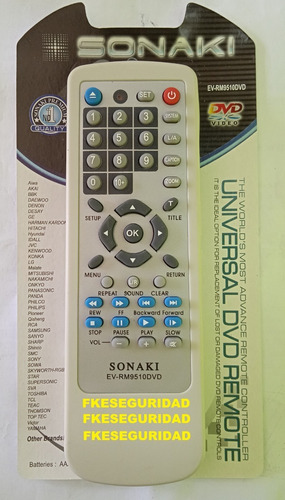 Control Remoto Dvd Universal Sonaki