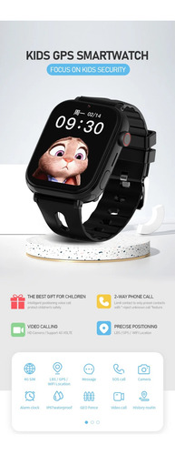 Reloj Gps Ct20 Wonlex Con Camara De Video, 4g Impermeable