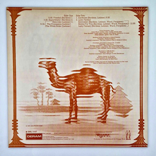 Camel - Mirage (1974) 1era Ed Inglesa Vinilo Estándar (Usado)