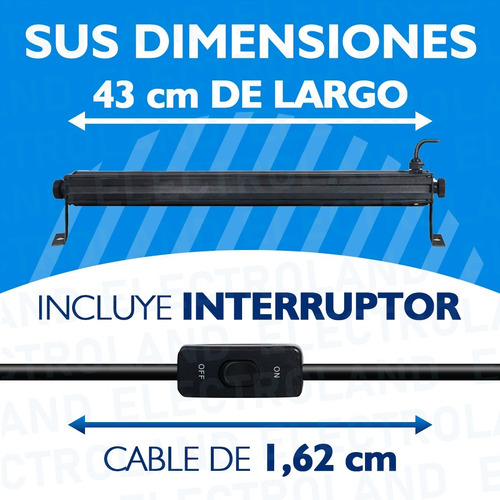 Imagen 7 de 10 de Barra Luz Negra Uv Lampara Ultravioleta Efectos Fiestas 9x3w