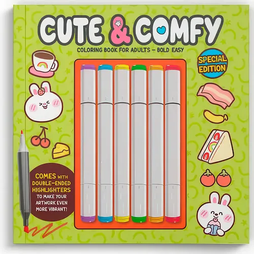 Cute & Comfy Coloring Book For Adults - Bold Easy - Special Edition ...