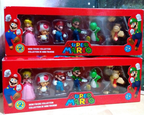 Super Mario Luigi Yoshi Donkey Kong Toad Princesa Peach Set