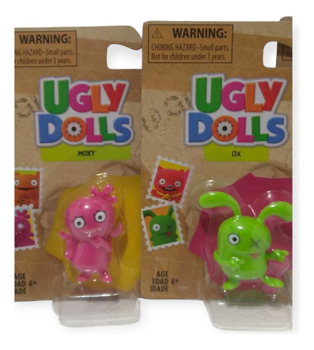 Set 2 Figuras Ugly Dolls Moxy Ox 5cm