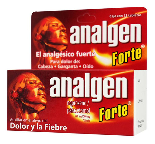 Analgen Forte Tableta 220 Mg/300 Mg, 12 Tabletas
