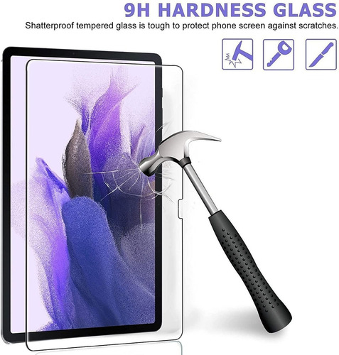 Imagen 5 de 6 de Film Vidrio Templado Para Samsung Tab S7 Fe 12.4 T730