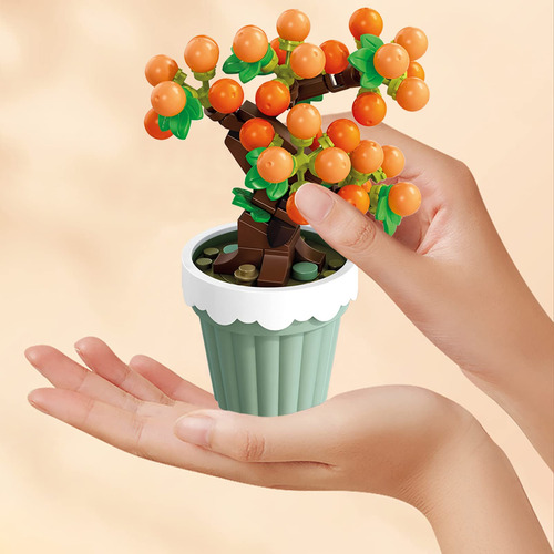 Juego De Bloques De Construcción Bonsái Mini Flores Modelo A 0 Versión Del Personaje