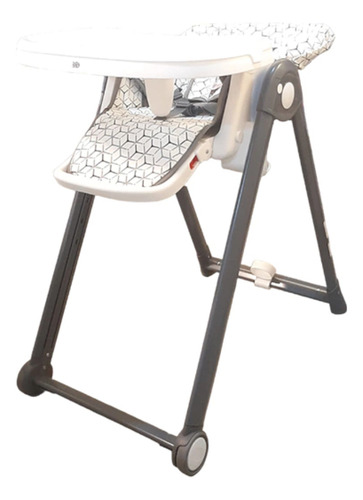 Silla De Comer Reclinable, Alturas Y Ruedas B.one Dana Cubos Dana Gris