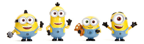 Minions 4 Figuras Metal Stuart Kevin Otto Bob Jada Toys
