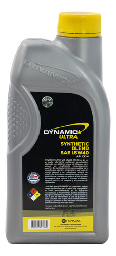 Aceite Motor Ultra Synthetic Blend Sae 15w40 Api Ck-4 Litro