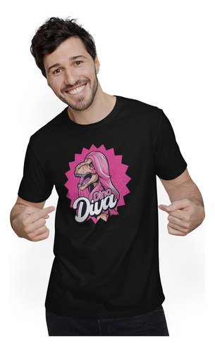 Playera Dino Diva Barb Hermose Dinosaurio Hombre Y Mujer