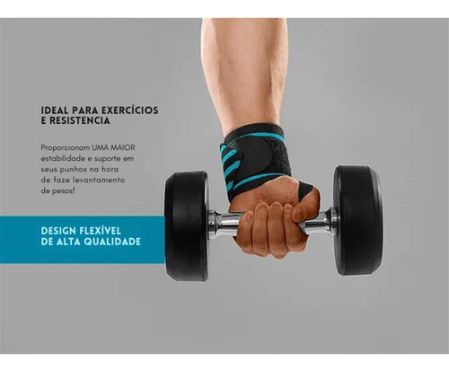 Par De Munhequeiras Elásticas Para Musculação Gadnic