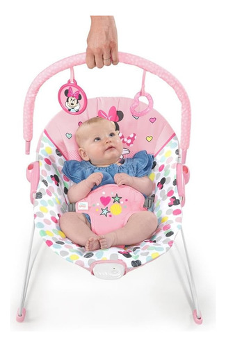 Bouncer Para Bebe Disney Baby Minnie Mouse Rosa Lunares