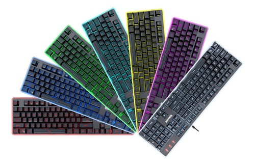 Imagen 4 de 4 de Teclado Gamer Redragon Dyaus K509 Español Luz De 7 Colores
