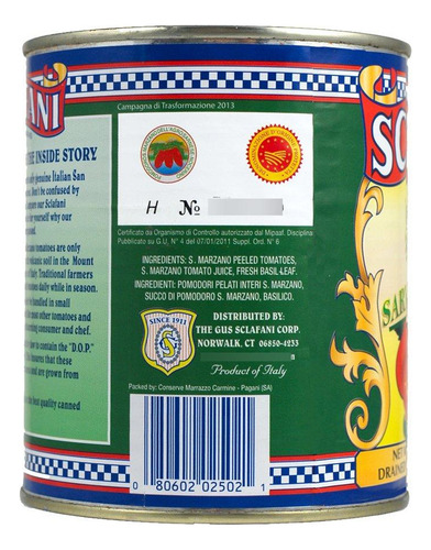 Tomates San Marzano Dop En Conserva 28 Oz 8 Pack