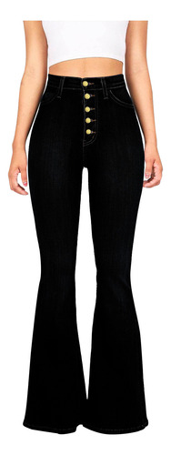 2024 Hot's Jeans, Pantalones Acampanados De Cintura Alta En