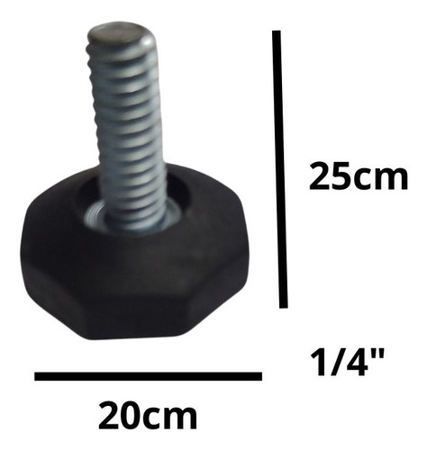 100pc Sapata Pé Nivelador 1/4 Pezinho P/ Puff Moveis Aperto