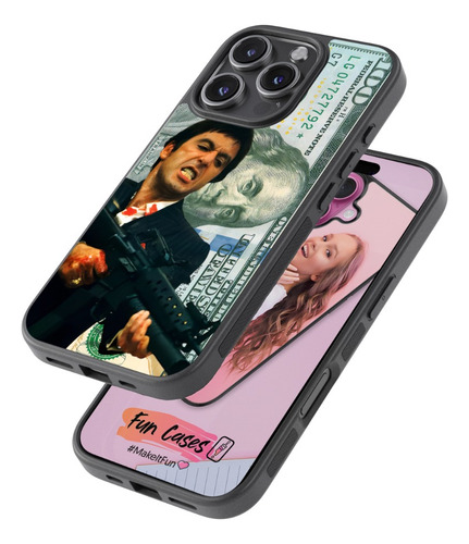 Funda Tony Montana Caracortada Scarface Dolar 100 Dolares 2 Negro Motorola Edge 50 Fusion