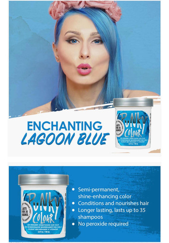 Tinta Punky Colour Azul Laguna Semi Permanente Tom Azul Lagoon
