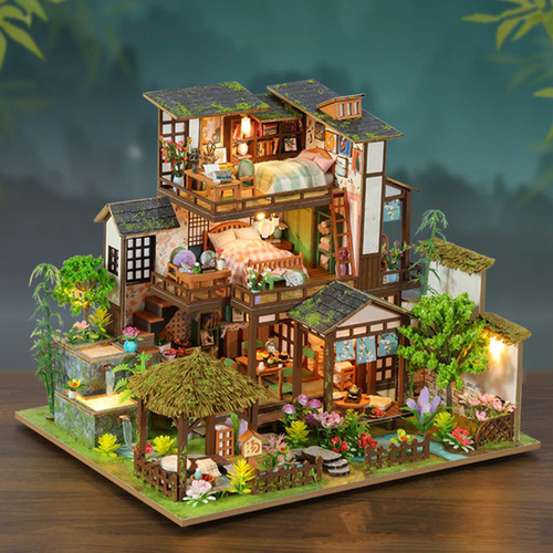 Casa De Muñecas Diy Miniatura Con Accesorios Decoración