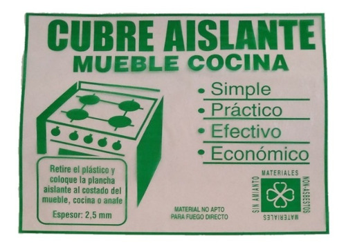 Carton Aislante De Cocina 600°c (una Hoja De 56 X 85 Cm)