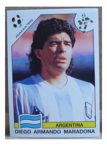 Diego Maradona Figurita World Cup Story Italia 90 Panini