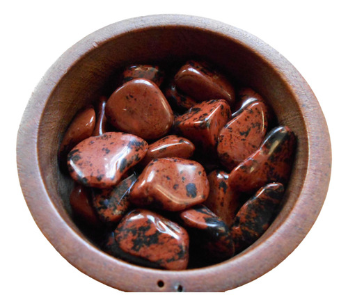 Piedra Obsidiana Mahogamy Caoba Marrón Cafe Rolada