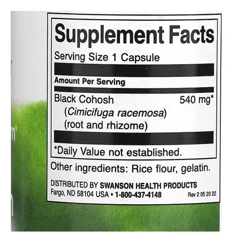 Black Cohosh 540 Mg - 60 Cáps