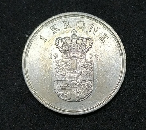 Dinamarca - Moneda De 1 Krone - Año 1972