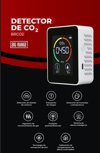 Imagen 2 de 2 de Detector Ambiental De Dióxido De Carbono (co2)