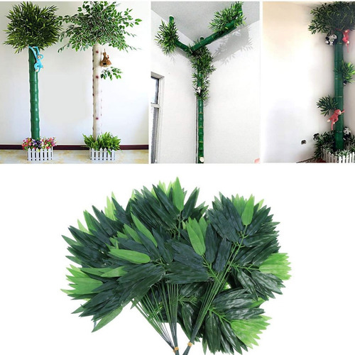 Ramo Artificial Hoja De Bambú 68cm.