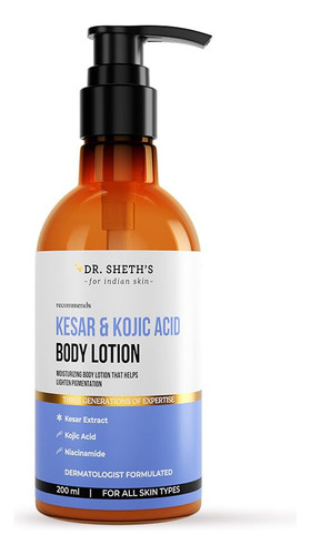 Dr. Sheth's Kesar & Kojic Acid Body Lotion | Reduces Body Pi