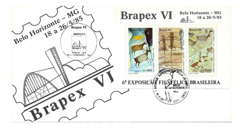 Fdc Com Cbc Bloco 69 Expo Brapex 6 Belo Horizonte 1985