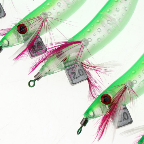 10pcs 2 Colores Luminous Squid Jigs Señuelos