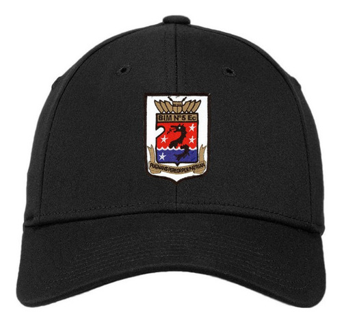 Gorra Gorro 4 Bordados Batallón De Infantería De Marina Bim5 Negro Ajustable