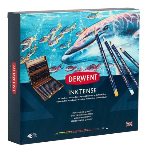 Lapices Derwent Inktense Valija De Madera X 48 Microcentro