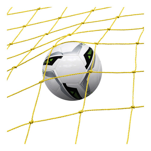 Rede Proteção Quadra / Campo 20x25 Fio 6mm Malha 15cm Nylon Cor Amarelo