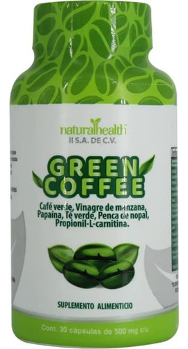 Café Verde Coffee Green Naturalhealth 30 Caps Sabor Natural