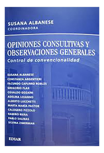Opiniones Consultivas Y Observaciones Generales - Albanese, 