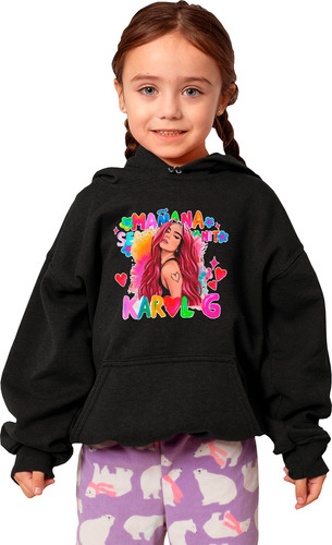 Sudadera Infantil De Karol G Con Capucha Moda Kids Ropa 